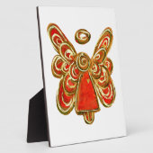 Guardian Red Angel Malerei Kunstgift Plaque Fotoplatte (Seite)