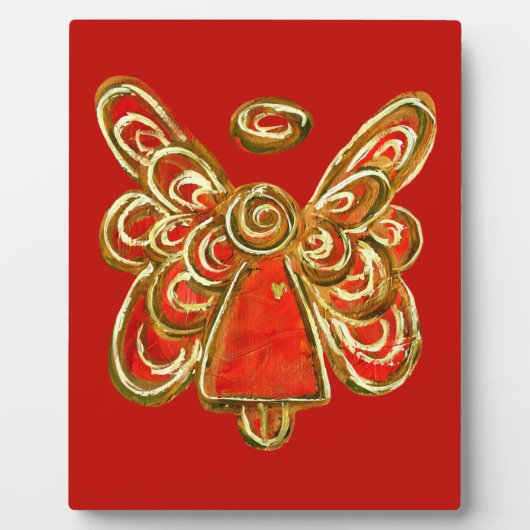 Guardian Red Angel Malerei Kunstgift Plaque Fotoplatte (Vorderseite)