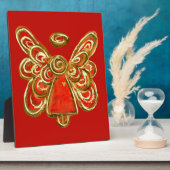 Guardian Red Angel Malerei Kunstgift Plaque Fotoplatte (Seite)