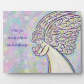Guardian White Light Angel Malerei Art Plaque Fotoplatte (Vorderseite)