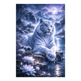 Guardian White Tiger – Silent Strength and Gentle  Fotodruck