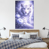 Guardian White Tiger – Silent Strength and Gentle  Leinwanddruck (Insitu (Schlafzimmer))