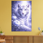 Guardian White Tiger – Silent Strength and Gentle  Leinwanddruck (Insitu (Wohnzimmer))