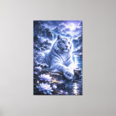 Guardian White Tiger – Silent Strength and Gentle Leinwanddruck (Vorderseite)