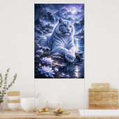 Guardian White Tiger – Silent Strength and Gentle  Poster (Küche)