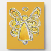 Guardian Yellow Angel Painting Art Gift Plaque Fotoplatte (Vorderseite)