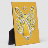Guardian Yellow Angel Painting Art Gift Plaque Fotoplatte (Seite)
