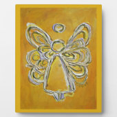 Guardian Yellow Angel Painting Art Gift Plaque Fotoplatte (Vorderseite)
