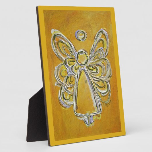 Guardian Yellow Angel Painting Art Gift Plaque Fotoplatte (Seite)