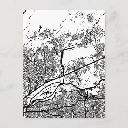 Guarulhos Brazil Map Postkarte (Vorderseite)