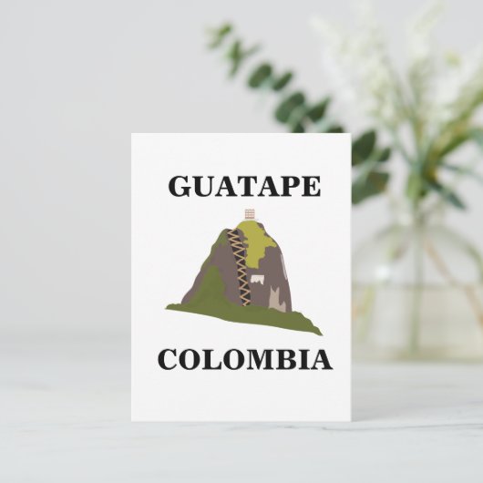 Guatape Colombia Custom Travel Postkarte (Stehend Vorderseite)
