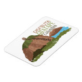 Guatape Colombia El Peñol Vintage Travel Magnet (Linke Seite)