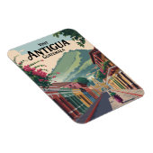 Guatemala Antigua Illustration Reisen Vintag Magnet (Rechte Seite)