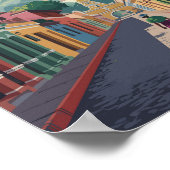 Guatemala Antigua Illustration Reisen Vintag Poster (Ecke)