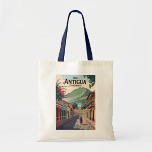 Guatemala Antigua Illustration Reisen Vintag Tragetasche
