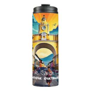 Guatemala Antigua Reise Vintage Retro Thermosbecher