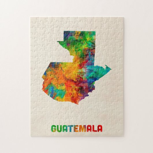 Guatemala-Aquarell-Karte Puzzle (Vertikal)