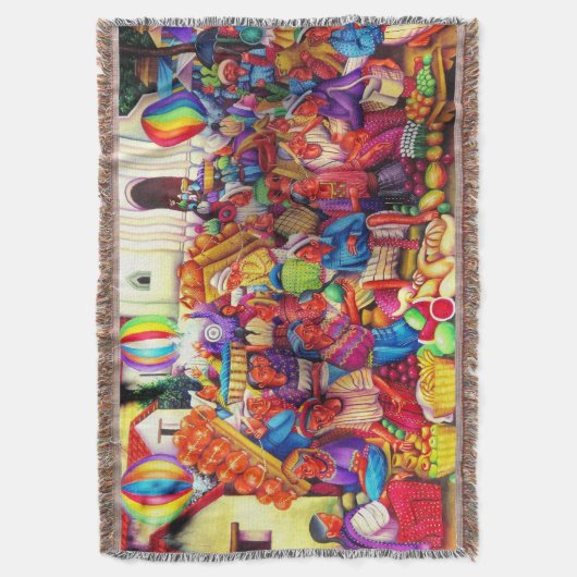 Guatemala Art Throw Blanket Decke (Vorderseite Vertikal)