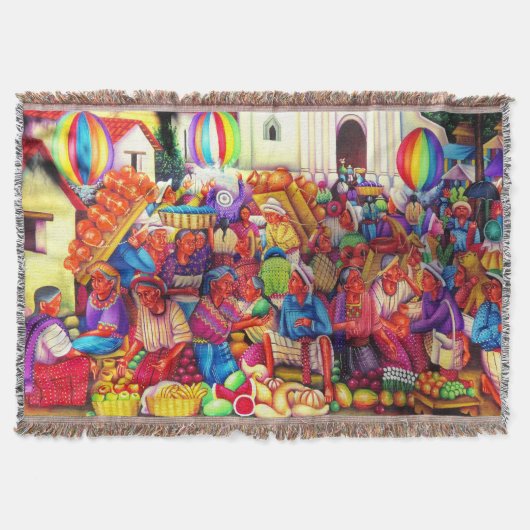 Guatemala Art Throw Blanket Decke (Vorderseite)