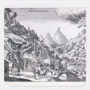 Guatemala', auf spanisch Nordamerika Quadratischer Aufkleber