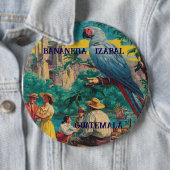 GUATEMALA, BANANERA IZABAL Retro poster Button (Beispiel)