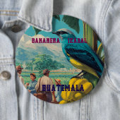GUATEMALA, BANANERA IZABAL Retro poster Button (Beispiel)
