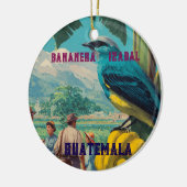 GUATEMALA, BANANERA IZABAL Retro poster Keramik Ornament (Links)