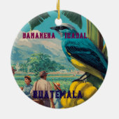 GUATEMALA, BANANERA IZABAL Retro poster Keramik Ornament (Hinten)