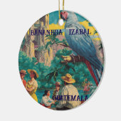 GUATEMALA, BANANERA IZABAL Retro poster Keramik Ornament (Links)