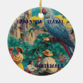 GUATEMALA, BANANERA IZABAL Retro poster Keramik Ornament (Hinten)