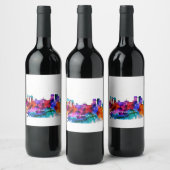 Guatemala City Skyline Weinetikett (Flaschen)