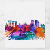Guatemala City Skyline Weinetikett (Einzelnes Label)