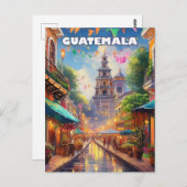 Guatemala Ciudad, zwischen Vulkanen und lebendigem Postkarte (Vorne/Hinten)