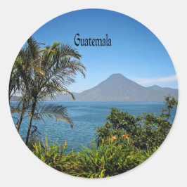 Guatemala, die wunderschöne Landschaft der Natur Runder Aufkleber