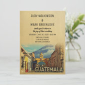 Guatemala Einladung zur Hochzeit Vintag Mitte des (Stehend Vorderseite)