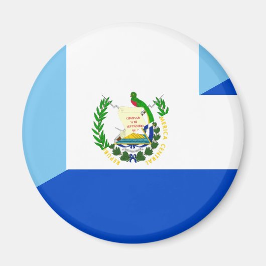 Guatemala el salvador Halbflaggenland Symbol Magnet (Vorne)