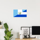 Guatemala el salvador Halbflaggenland Symbol Poster (Heimbüro)