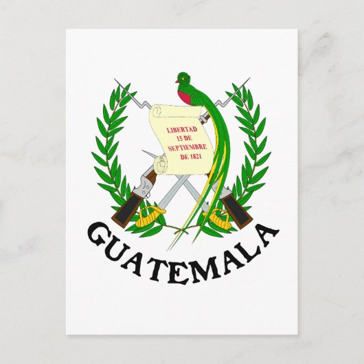 GUATEMALA - Emblem/Fahne/Wappen/Symbol Postkarte (Vorderseite)