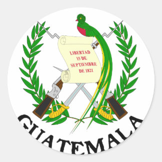 GUATEMALA - Emblem/Fahne/Wappen/Symbol Runder Aufkleber