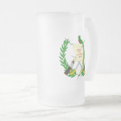 Guatemala-Emblem Mattglas Bierglas (VorderseiteRechts)