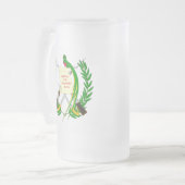 Guatemala-Emblem Mattglas Bierglas (Vorderseite Links)
