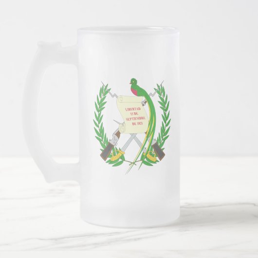 Guatemala-Emblem Mattglas Bierglas (Links)