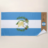 Guatemala Fahne & mit Monogramm / Strandtuch (Vorderseite)