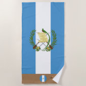 Guatemala Fahne & mit Monogramm / Strandtuch (Vorderseite)