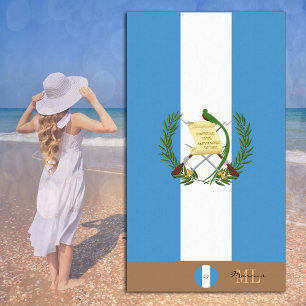 Guatemala Fahne & mit Monogramm / Strandtuch