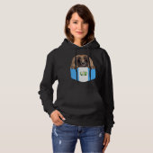Guatemala Flag Afghan Hound Dog In Pocket Hoodie (Vorne ganz)