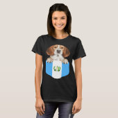 Guatemala Flag Beagle Dog In Pocket T-Shirt (Vorne ganz)