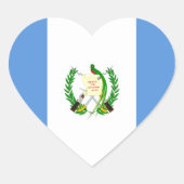 Guatemala Flag GT Herz-Aufkleber (Vorderseite)