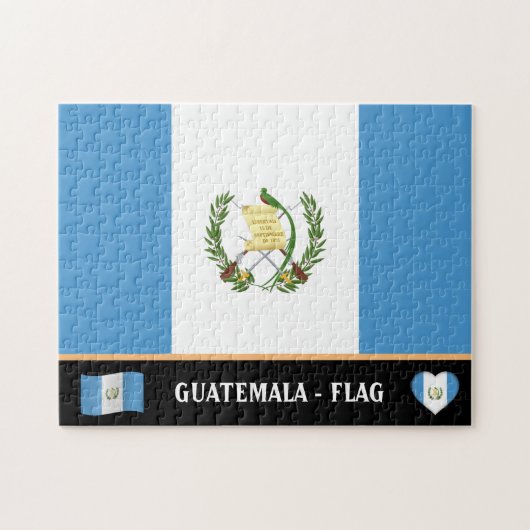 Guatemala Flag & Guatemala Land / Guatemala Puzzle (Horizontal)