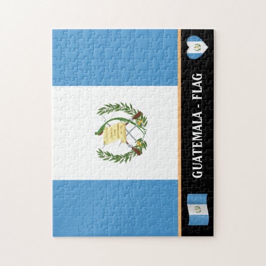 Guatemala Flag & Guatemala Land / Guatemala Puzzle (Vertikal)